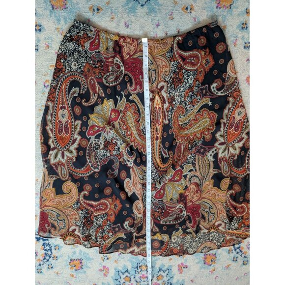 Le Bos Womens Black & Paisley Print Two-Piece Dress Set Button-Front - 16W - Picture 11 of 13